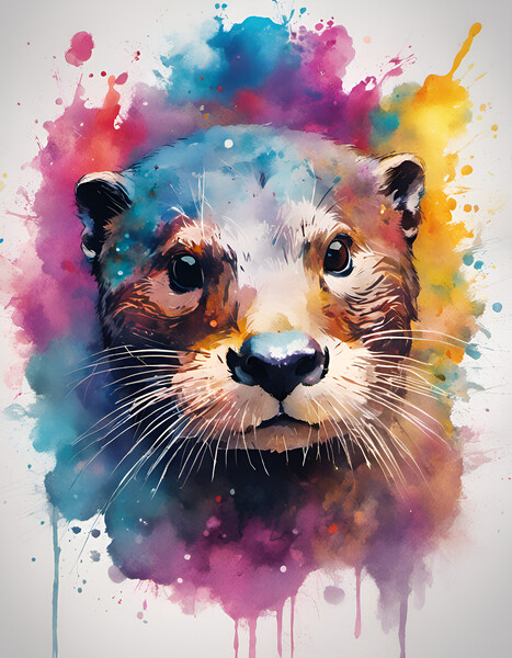 Otter Ink Splat Picture Board by Picture Wizard