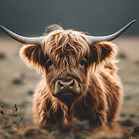 Buy canvas prints of Highland Cow  by Picture Wizard