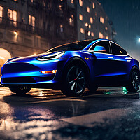 Buy canvas prints of Tesla Model Y by Picture Wizard