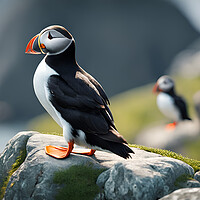Buy canvas prints of Puffin by Picture Wizard