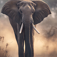 Buy canvas prints of African Elephant by Picture Wizard