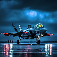 Buy canvas prints of Lockheed Martin F35 Lightning II by Picture Wizard