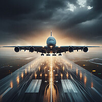 Buy canvas prints of Airplane Landing by Picture Wizard