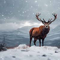 Buy canvas prints of Red Stag Deer by Picture Wizard