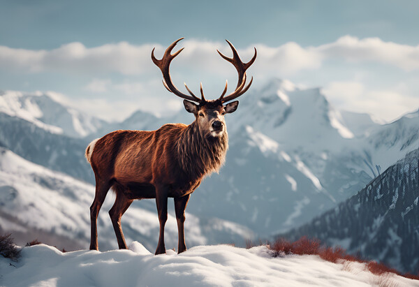 Red Stag Picture Board by Picture Wizard