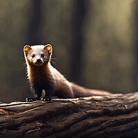 Buy canvas prints of Pine Marten by Picture Wizard