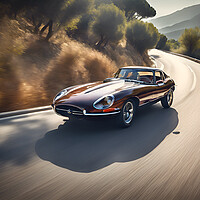 Buy canvas prints of Jaguar E Type by Picture Wizard