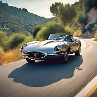 Buy canvas prints of Jaguar E Type by Picture Wizard