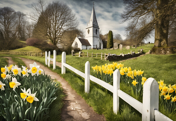 Daffodil Walk Picture Board by Picture Wizard