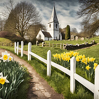 Buy canvas prints of Daffodil Walk by Picture Wizard