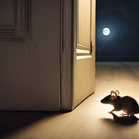 Buy canvas prints of Door Mouse Snooping by Picture Wizard