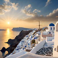 Buy canvas prints of Santorini by Picture Wizard