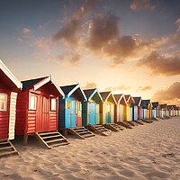 Buy canvas prints of Beach Huts by Picture Wizard