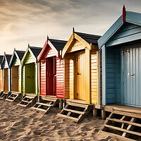 Buy canvas prints of Beach Huts by Picture Wizard