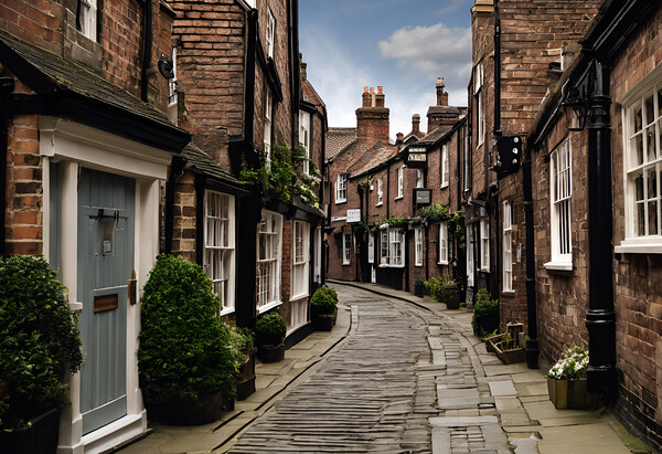 Cobbled York Streets Picture Board by Picture Wizard