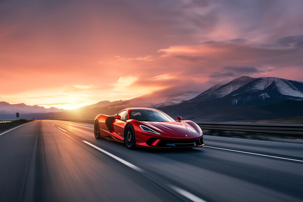 Mclaren Supercar Sunset Picture Board by Picture Wizard