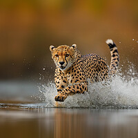 Buy canvas prints of Cheetah Running by Picture Wizard
