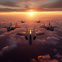 Buy canvas prints of F35 Stealth Planes by Picture Wizard
