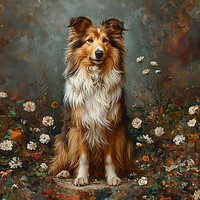 Buy canvas prints of Collie Dog by Picture Wizard