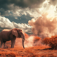 Buy canvas prints of Dusty Elephant by Picture Wizard
