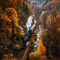 Buy canvas prints of Steam Train Autumn by Picture Wizard