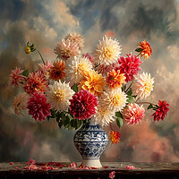 Buy canvas prints of A vase of flowers by Picture Wizard