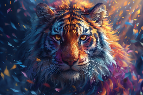 Abstract Tiger Picture Board by Picture Wizard