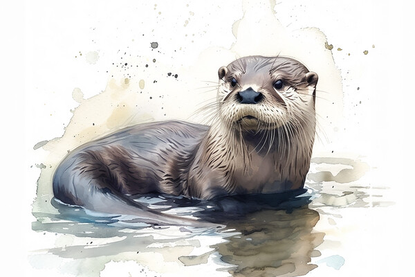 Otter Art Picture Board by Picture Wizard