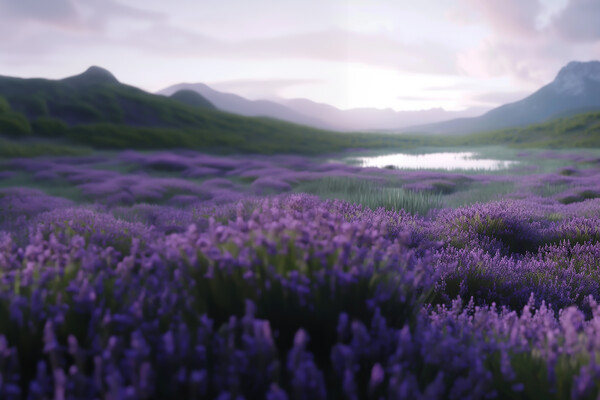 Lavender fields Picture Board by Picture Wizard
