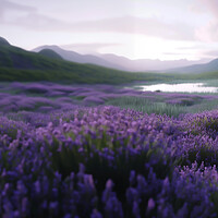 Buy canvas prints of Lavender fields by Picture Wizard