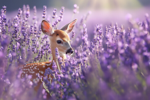 Lavender Deer Picture Board by Picture Wizard