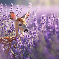 Buy canvas prints of Lavender Deer by Picture Wizard