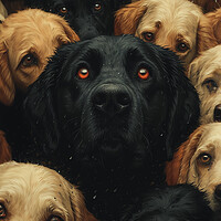 Buy canvas prints of Black Labrador by Picture Wizard