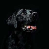Buy canvas prints of Black Labrador by Picture Wizard