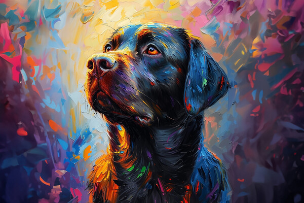 Abstract Labrador Picture Board by Picture Wizard