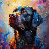 Buy canvas prints of Abstract Labrador by Picture Wizard