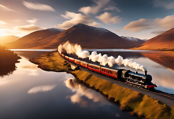 Steam Train Scenic Picture Board by Picture Wizard