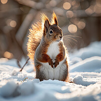 Buy canvas prints of Curious Red Squirrel by Picture Wizard