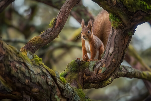 Red Squirrel Picture Board by Picture Wizard
