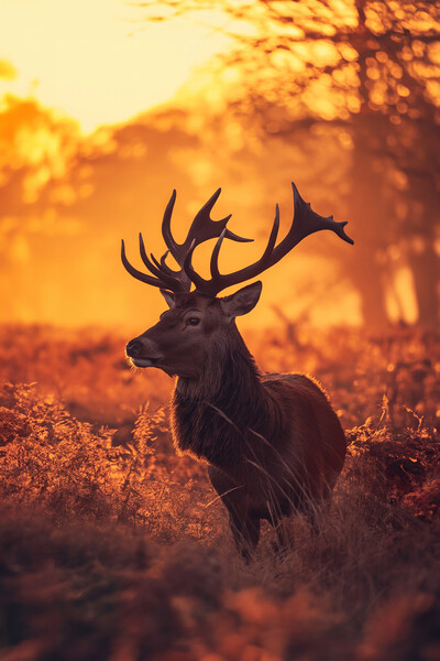 Red Stag Picture Board by Picture Wizard