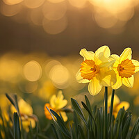 Buy canvas prints of Spring Daffodils by Picture Wizard