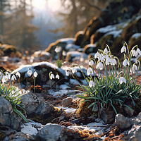Buy canvas prints of Snowdrops by Picture Wizard