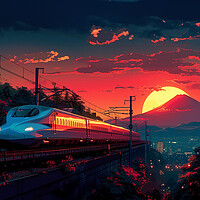 Buy canvas prints of Japanese Bullet Train by Picture Wizard
