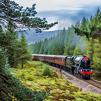 Buy canvas prints of Flying Scotsman Steam Train by Picture Wizard