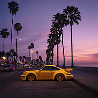 Buy canvas prints of Yellow Porsche by Picture Wizard