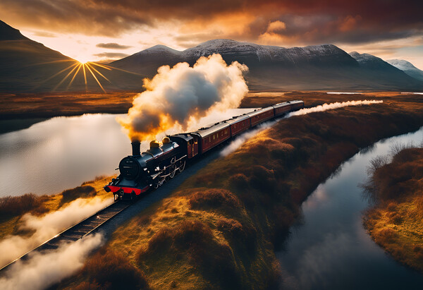 Highlands Steam Train Picture Board by Picture Wizard
