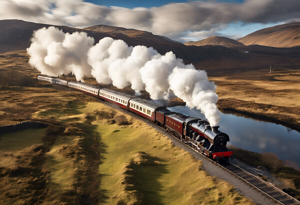 Highland Steam Train Picture Board by Picture Wizard