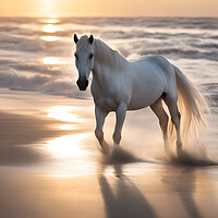 Buy canvas prints of Horse Sandy Beach by Picture Wizard