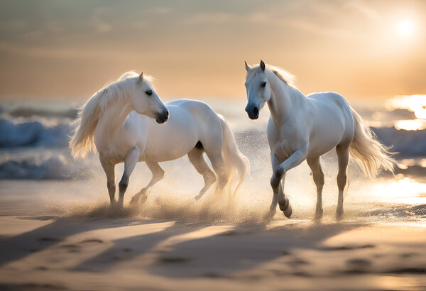 White Horses Picture Board by Picture Wizard