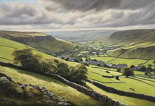Yorkshire Dales In Oil Picture Board by Picture Wizard